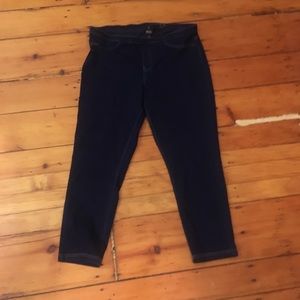 Hue cropped denim leggings